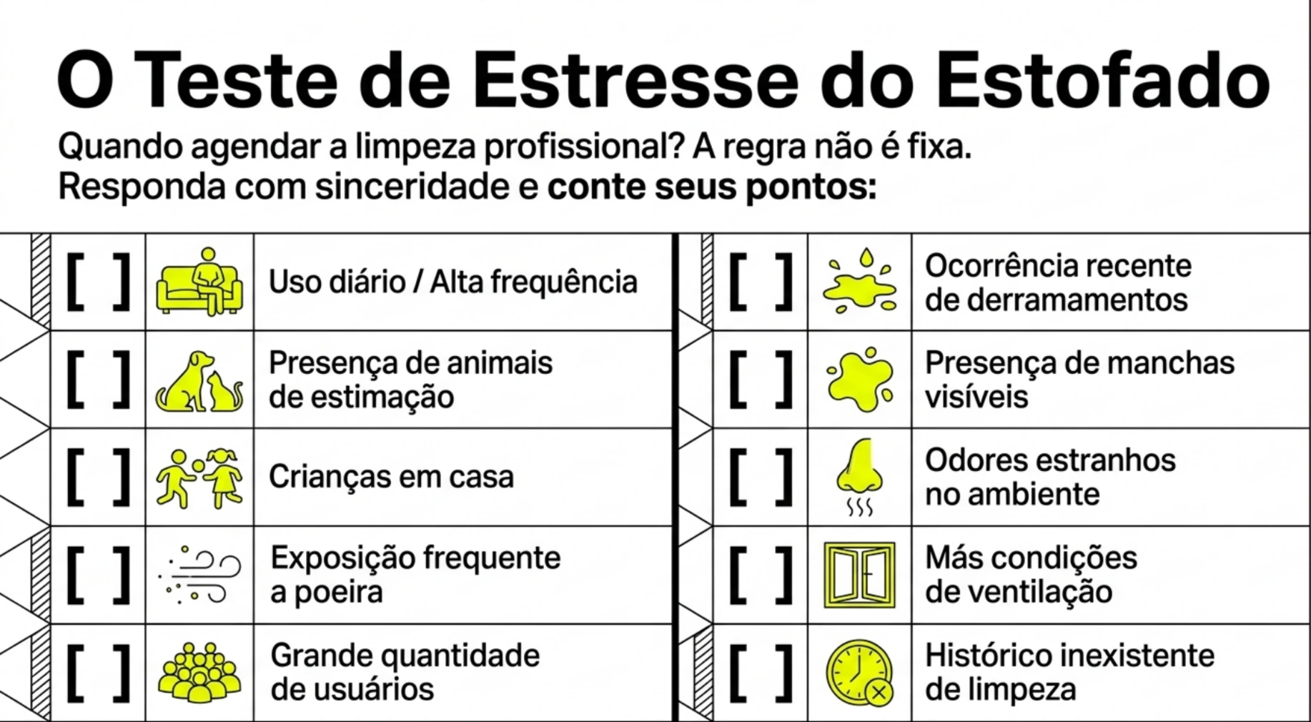 estofado limpo por mais tempo